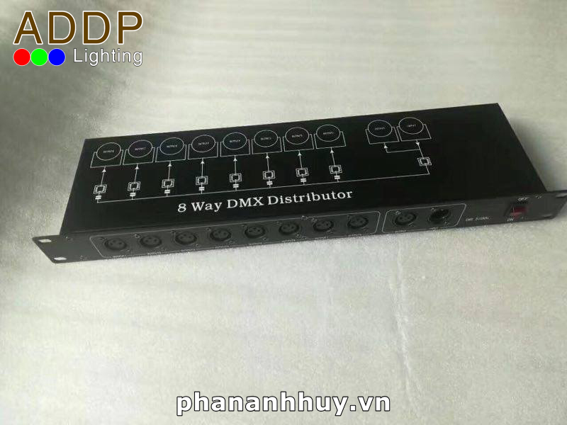 Thiết bị nâng tín hiệu DMX 8 cổng Distribution Splitter