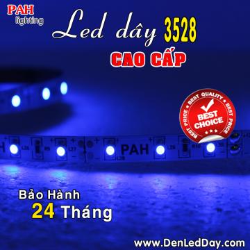 LED dây Xanh Blue 3528, 300 led, cuộn 5m, 12v