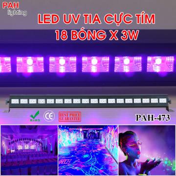 Đèn LED uv dạ quang tím 18 bóng LED - 3w - Công suất 54w siêu sáng