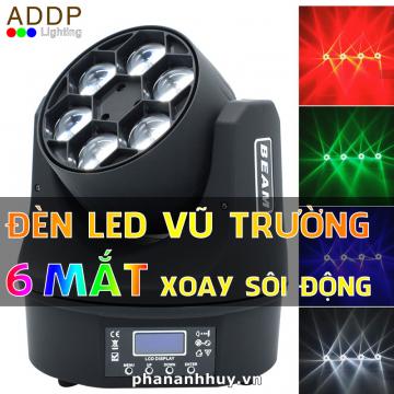 Đèn LED Vũ Trường 6 mắt xoay sôi động