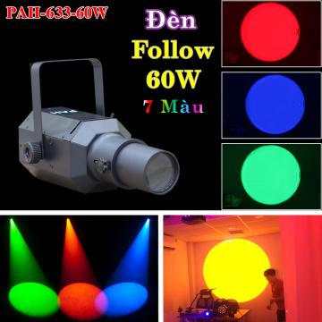 Đèn pha follow sân khấu 60w 7 màu phóng to thu nhỏ tùy ý