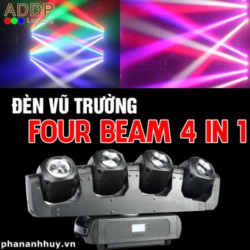 Đèn Vũ Trường 4 đầu Four Beam 4 trong 1 cho quán Bar sôi động