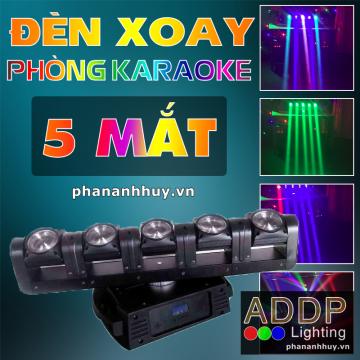 Đèn xoay phòng karaoke cao cấp 5 mắt