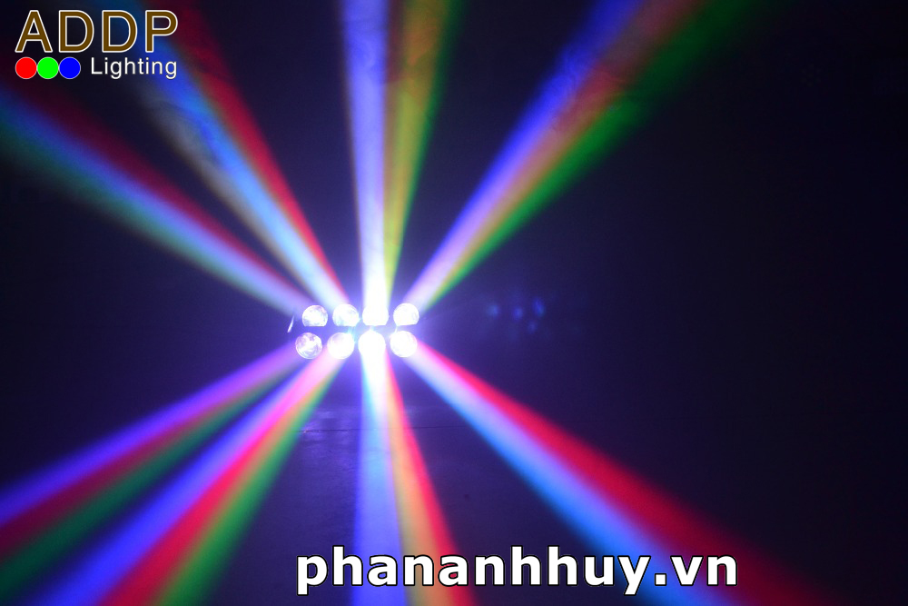 Đèn LED vũ trường cảm ứng âm thanh 8 mắt