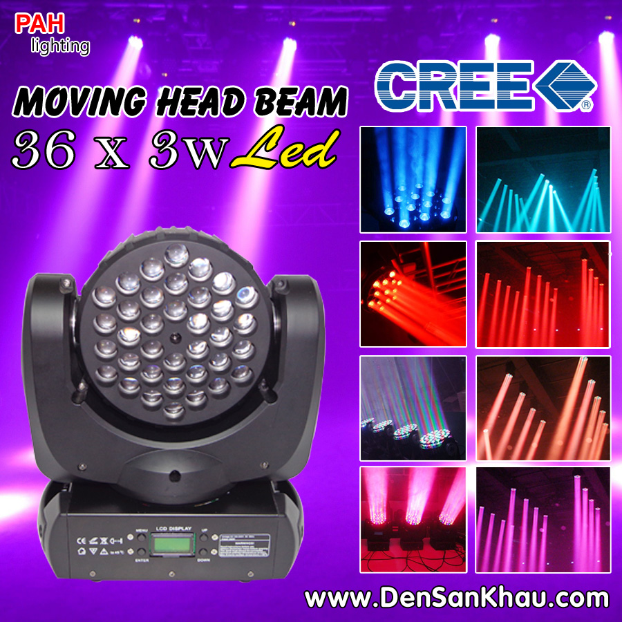 Đèn moving head beam LED 36*3w RGBW