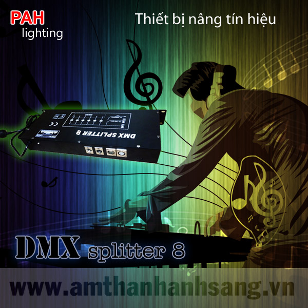 Thiết bị nâng tín hiệu DMX 8 line 