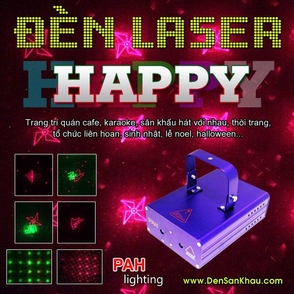 Máy chiếu laser Happy kết hợp nhiều hiệu ứng