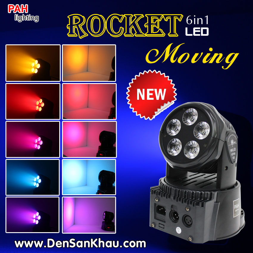 Đèn Rocket Moving Head 6in1