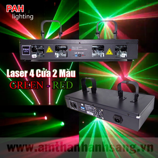 Đèn laser Santa 4 cửa 2 màu Green - Red