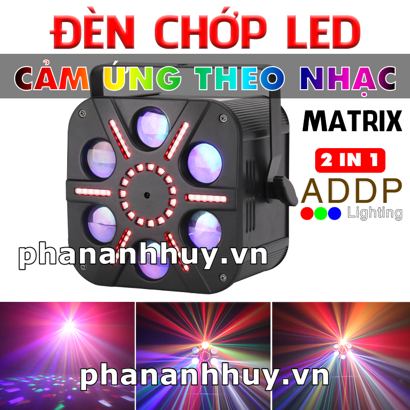Đèn chớp LED cảm ứng theo nhạc Matrix 2 in1