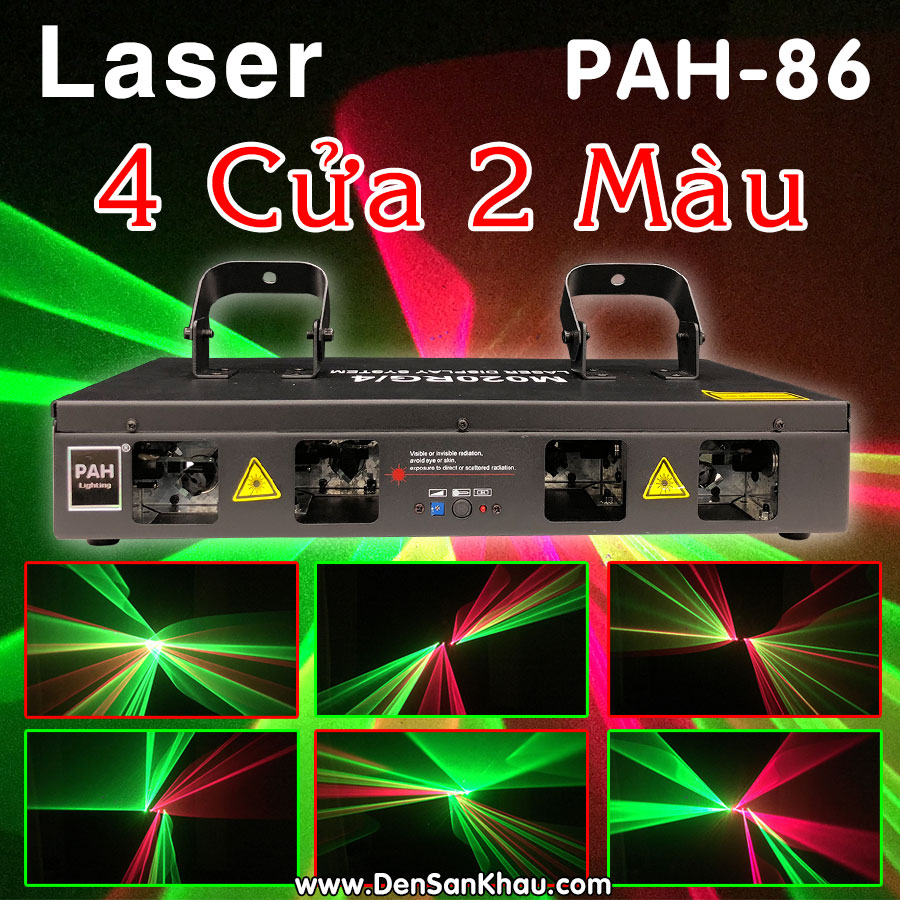 Đèn laser quét tia 4 mắt cảm ứng nhạc