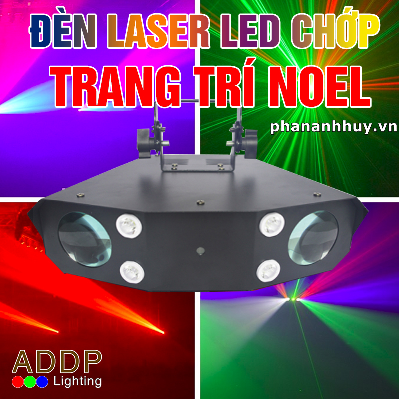 Đèn Laser Trang Trí Noel Star 3 in 1 Laser & Chớp & LED hiệu ứng. 