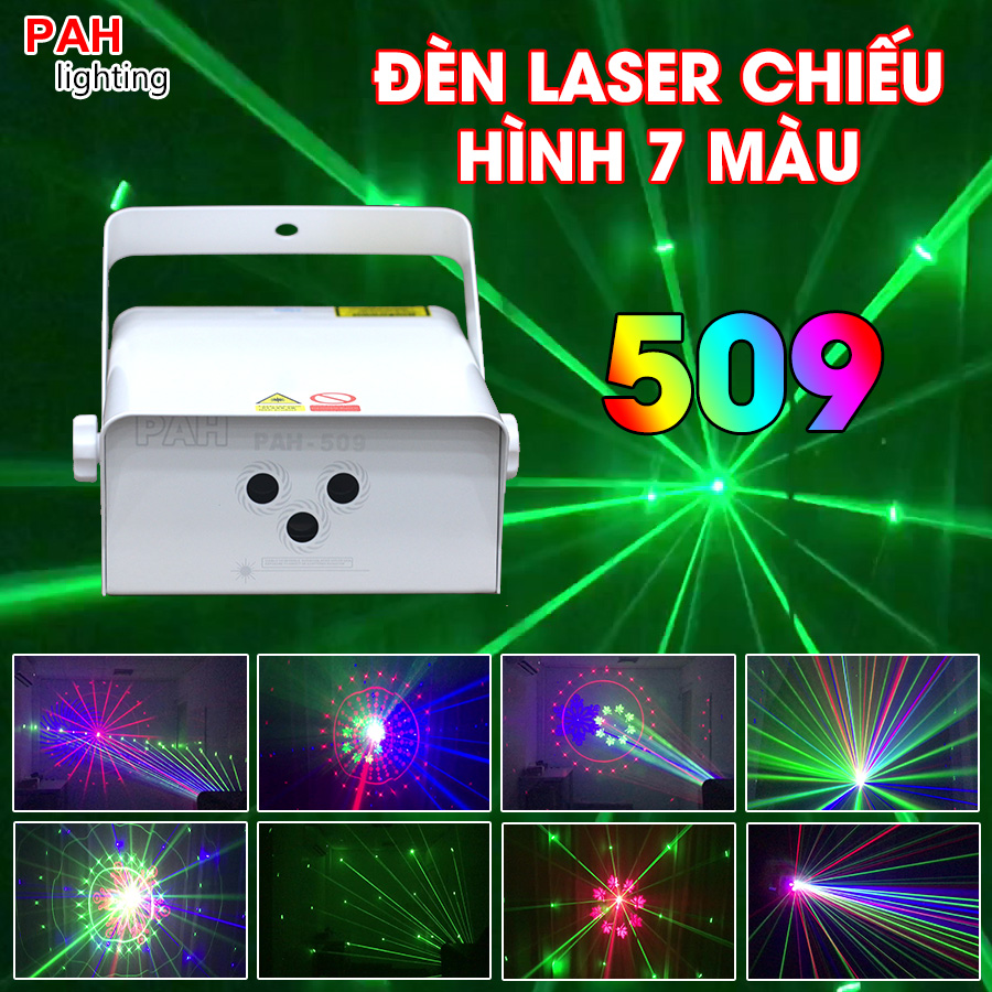 Đèn Laze Phòng Karaoke trang trí 3 màu chiếu hình xoay độc đáo