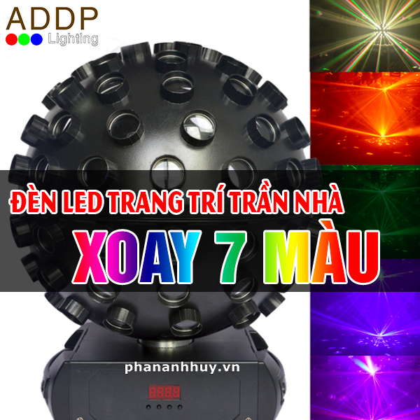 Đèn LED Trang Trí Trần Nhà Xoay 7 Màu Arrival