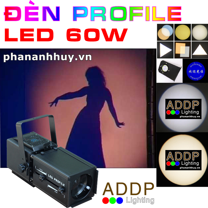 Đèn Profile Mini LED 60W Rọi Ca Sĩ Cho Nhà Hát