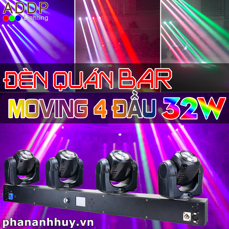 Đèn Quán Bar Pro DJ 4 Đầu Chuyên Nghiệp 4x32W