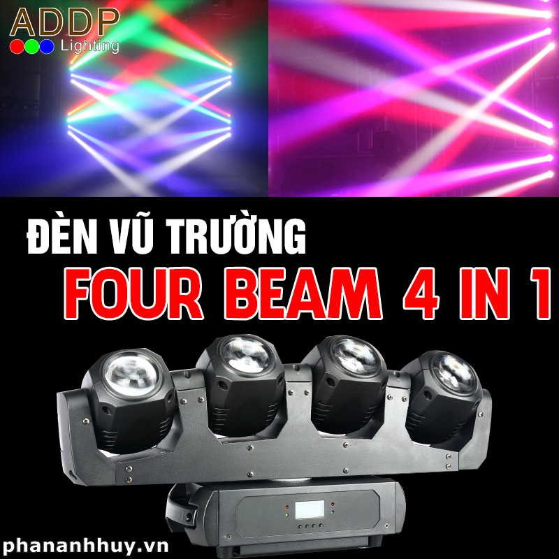 Đèn Vũ Trường 4 đầu Four Beam 4 trong 1 cho quán Bar sôi động