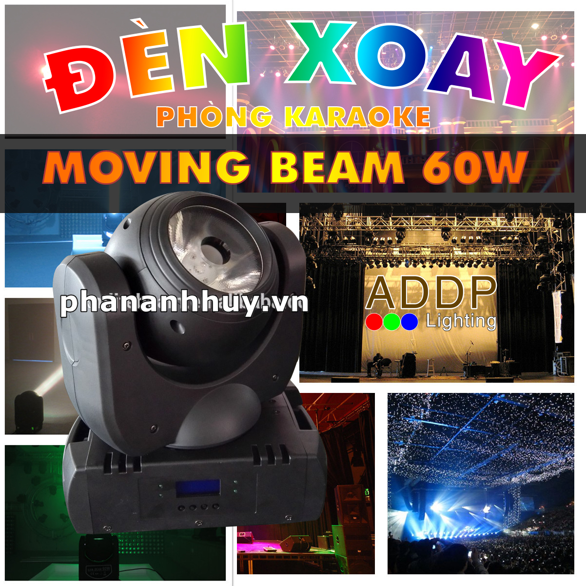 Đèn xoay phòng karaoke Moving beam 60W