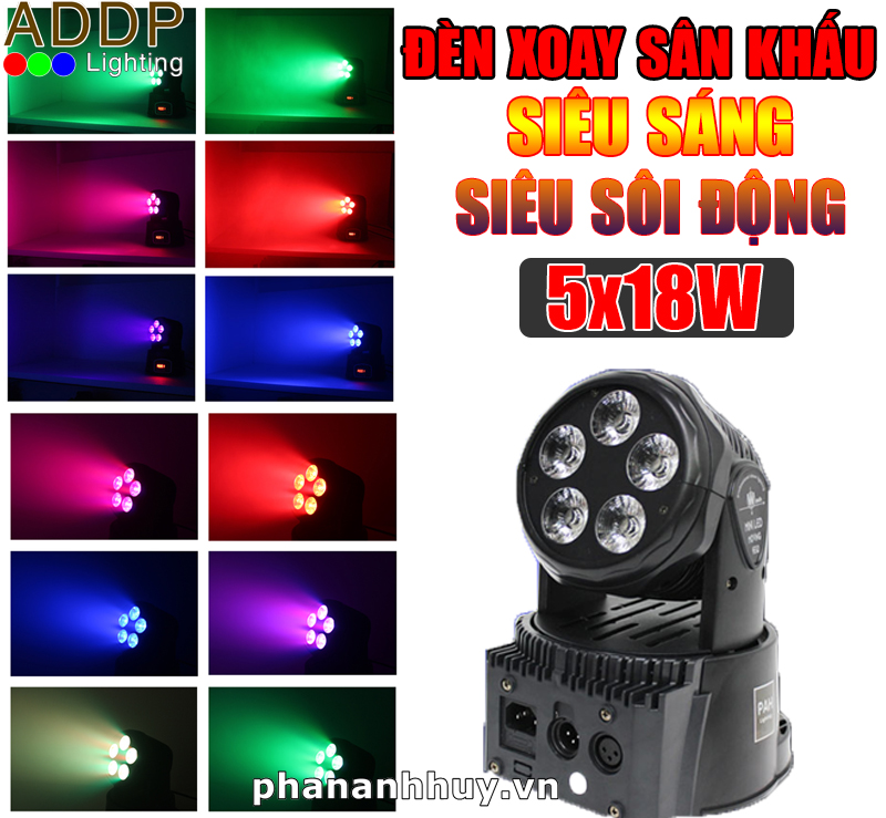 Đèn xoay sân khấu sôi động pha LED siêu sáng