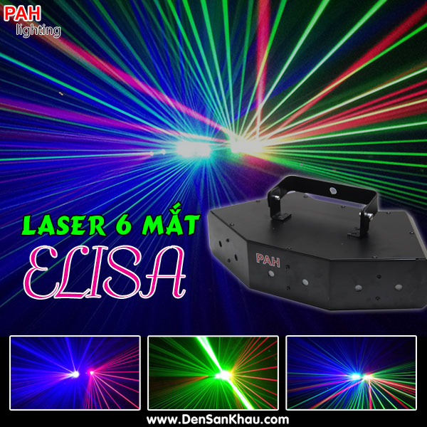 Đèn laser sân khấu Elisa 6 mắt