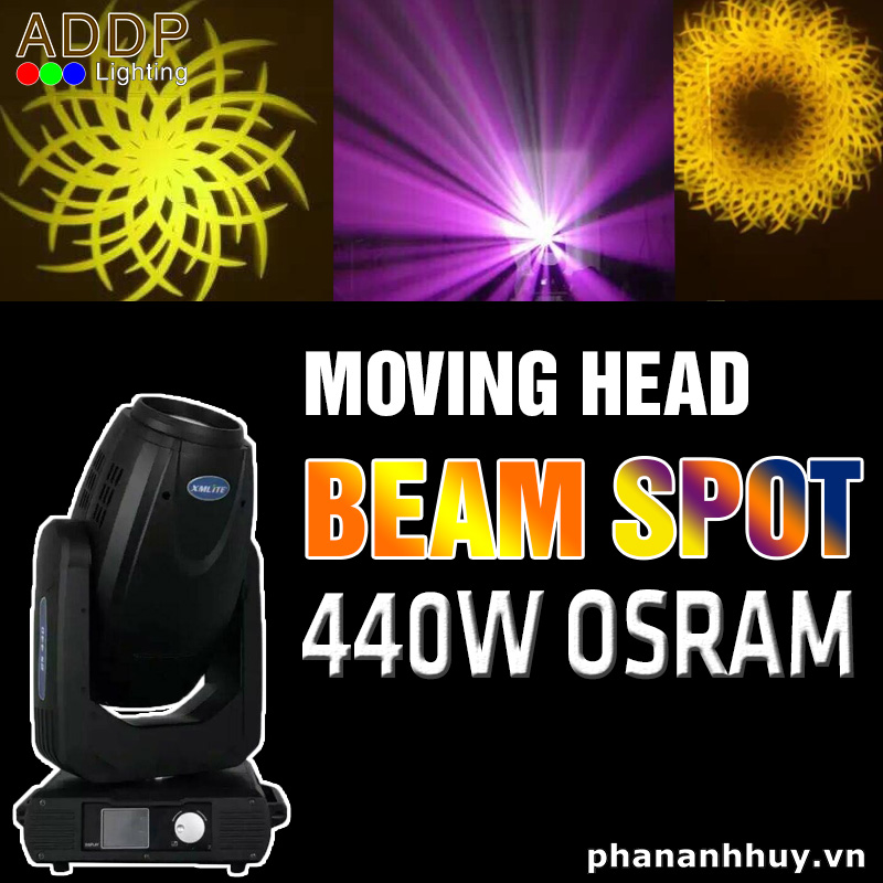 Đèn Moving Head Beam Spot 440W Cho Sân Khấu Lớn
