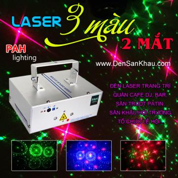 Máy chiếu Laser 2 mắt 3 màu RGB 6 hiệu ứng