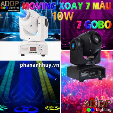 Đèn Sân Khấu Mini Moving Xoay 7 Màu
