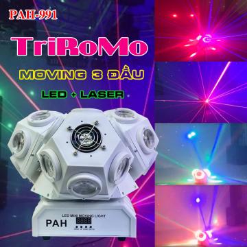 Đèn xoay phòng karaoke 3 đầu mới nhất 2019 Triromo