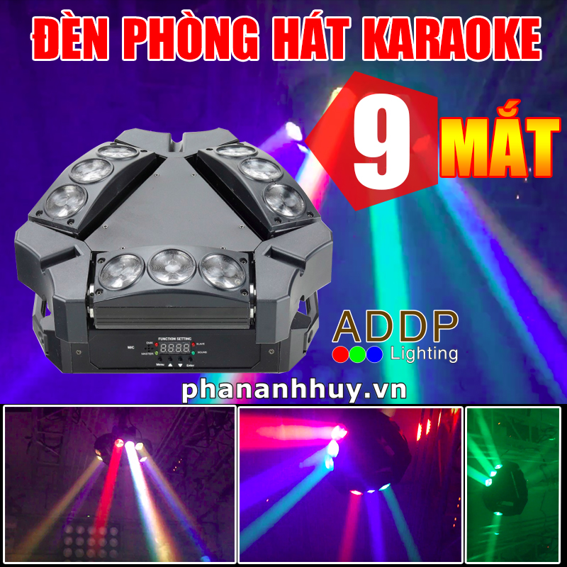 Đèn Phòng Hát Karaoke 9 Mắt SpiderLED