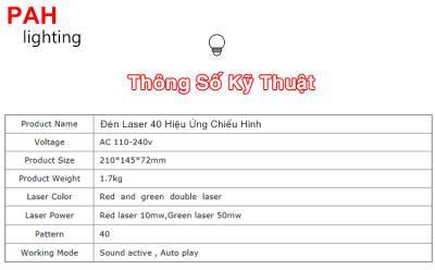 Đèn laser chiếu 40 hình xoay siêu ảo 3D PAH-003 8