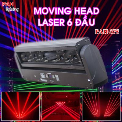Đèn laser vũ trường xoay 6 mắt quét tia dày cực mạnh 12